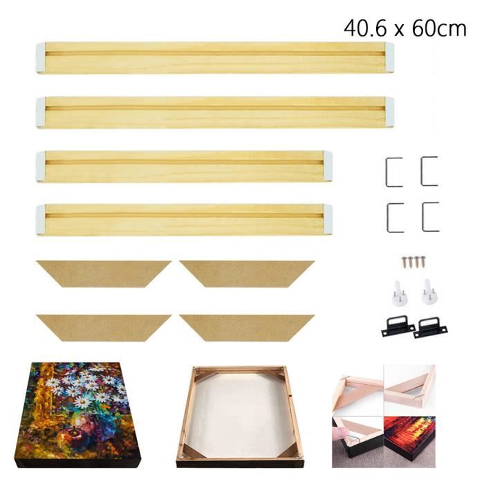 Kit Cadre En Bois Massif Pour Toile - 16 Tailles (dont 30x40 Cm) - Pour Peinture à L'huile, Diamant, Affiches - À Monter Soi-même - 7