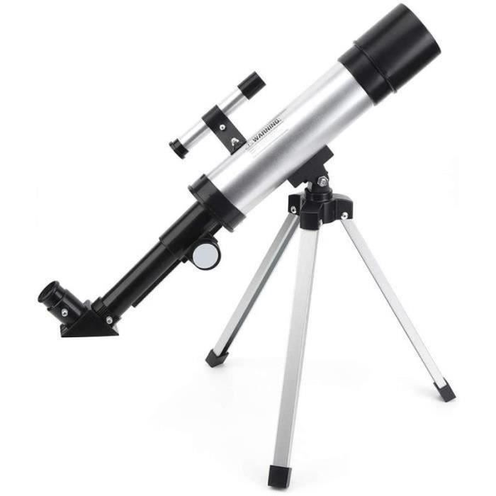 Télescope Pour Débutant Avec Trépied – Grossissement X40, Rotation 360°, Hauteur 30 Cm, Piles AA (non Fournies)