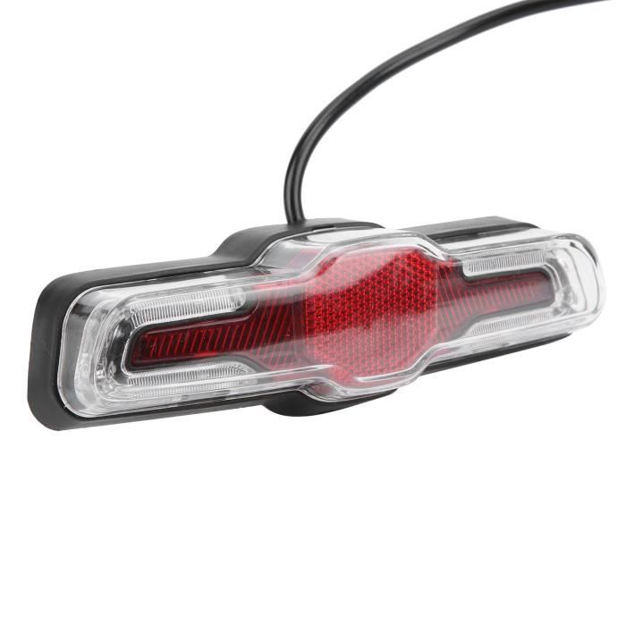 Cikonielf Feu arrière vélo électrique 5 LEDs ABS 36V/48V/60V pour moteur moyeu accessoires cyclisme nocturne