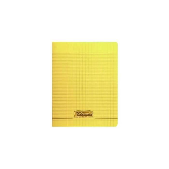 Cahier piqué 8000 POLYPRO jaune 17x22cm 192p séyès 90g