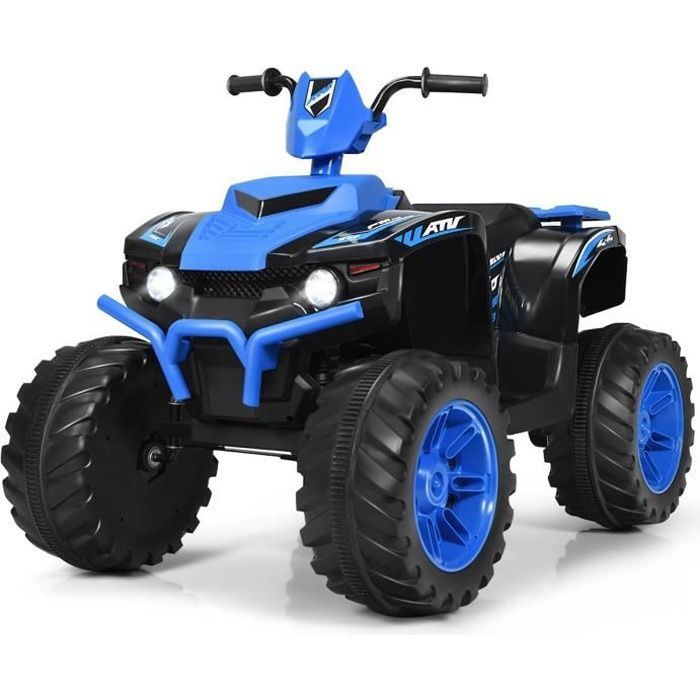 Quad &Eacute;lectrique pour Enfants 3-7 Ans - COSTWAY - Bleu - 4 roues - Batterie 12V/7Ah