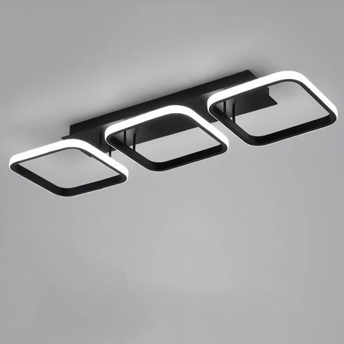 AnnoncePlafonnier Led Moderne - Carre Noir Et Lumière