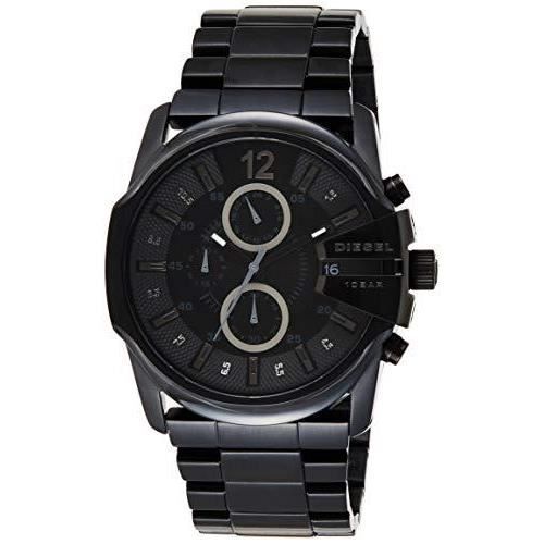 Diesel DZ4180 Montre Homme Quartz Analogique Cadran Noir Bracelet Acier Noir