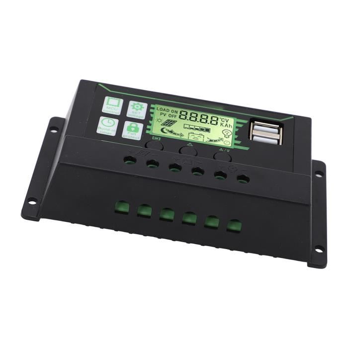 Y&H 20A Contrôleur De Charge Solaire 12V/24V Intelligent Avec LCD, USB Et Minuterie - Régulateur Batterie