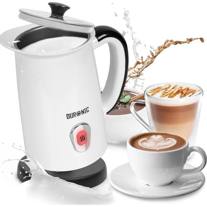 Duronic MF130 Mousseur à Lait électrique automatique 550W | Pour café cappuccino latte chocolat chaud thé | Mousse chaude ou froide