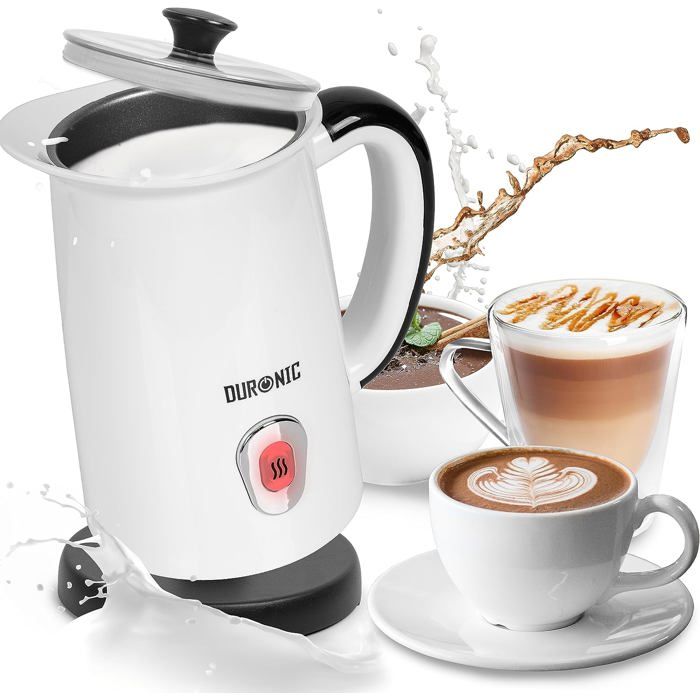 Facelle Mousseur à Lait Électrique Automatique – Chaud/Froid Pour Cappuccino, Latte, Macchiato – 300 Ml Inox 304