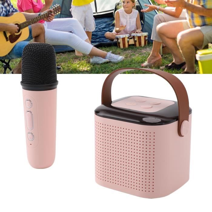 Machine de karaoké avec 2 Microphones pour Adultes et Enfants, Haut-Parleur de karaoké Bluetooth Portable pour Adultes et Enfants