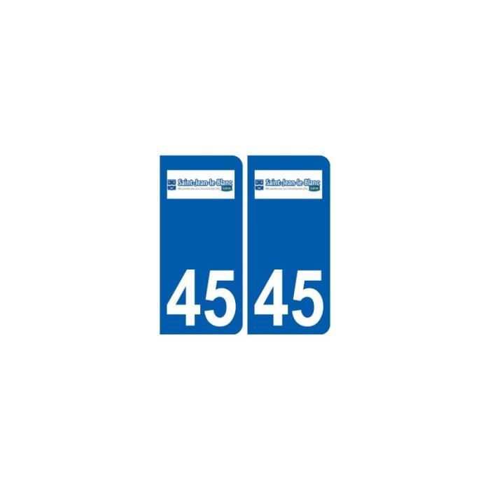 45 Saint Jean Le Blanc Logo Ville Autocollant Plaque Stickers