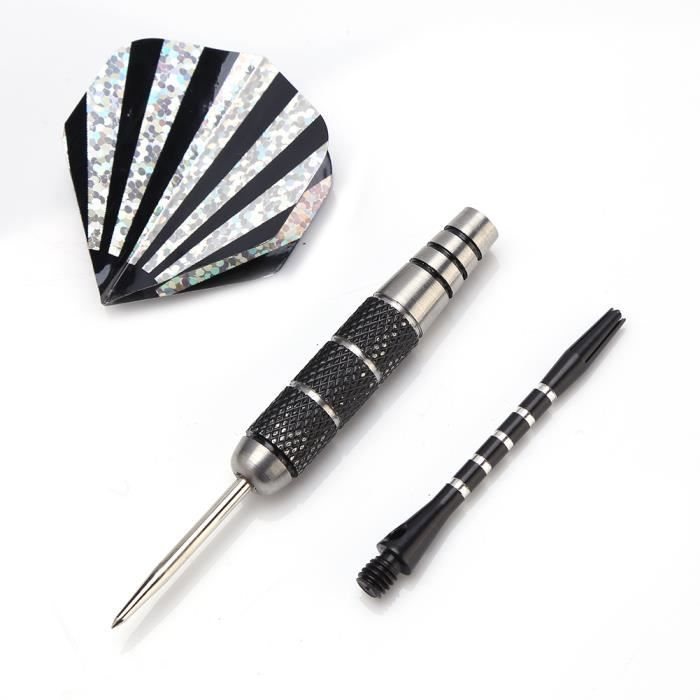 Pointes Interchangeables Pointes THOR-DARTS En Acier Doré Et Noir - Set De 3 Pointes 2BA Avec Anneaux Silicone Et Ailettes Pointe Acier Flechette à Visser