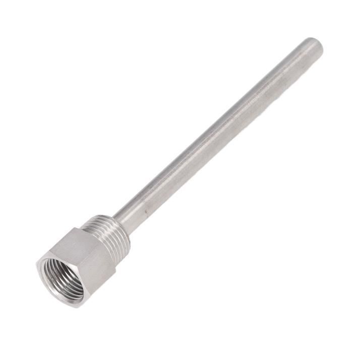 2 Manchons De Plongée Acier Inox 304 - 8x300mm Filetage G1/2, Pour Capteurs Température - 10