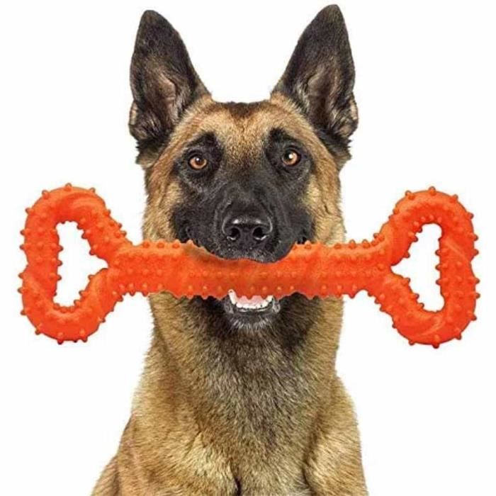 Meilleurs prix pour Jouet pour chien à mâcher agressif, jouet durable pour changer de dents pour chiens énergiques de taille moyenne et grande (orange)