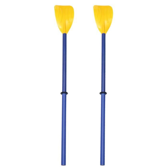 Pagaies Kayak Enfants WOHPNLE - Détachables 114cm, PVC Jaune/Bleu, Sports Nautiques