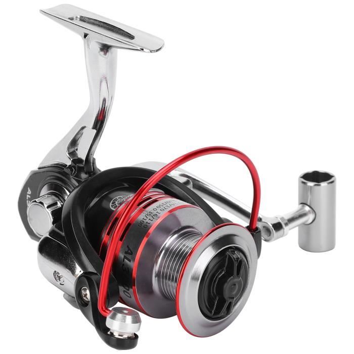 Sougayilang Moulinet de pêche à la carpe ultra puissant 13 + 1BB corps en métal 9000/10000/12000 Moulinet de pêche pour eau salée et eau douce 9000
