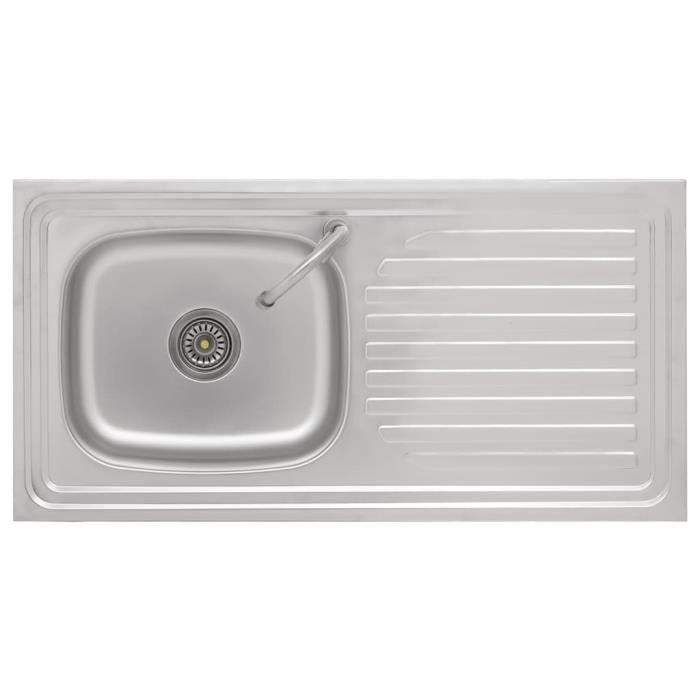 Evier Portable Monstershop - Inox - Camping, Glamping, Pêche - 60x79x45 Cm
