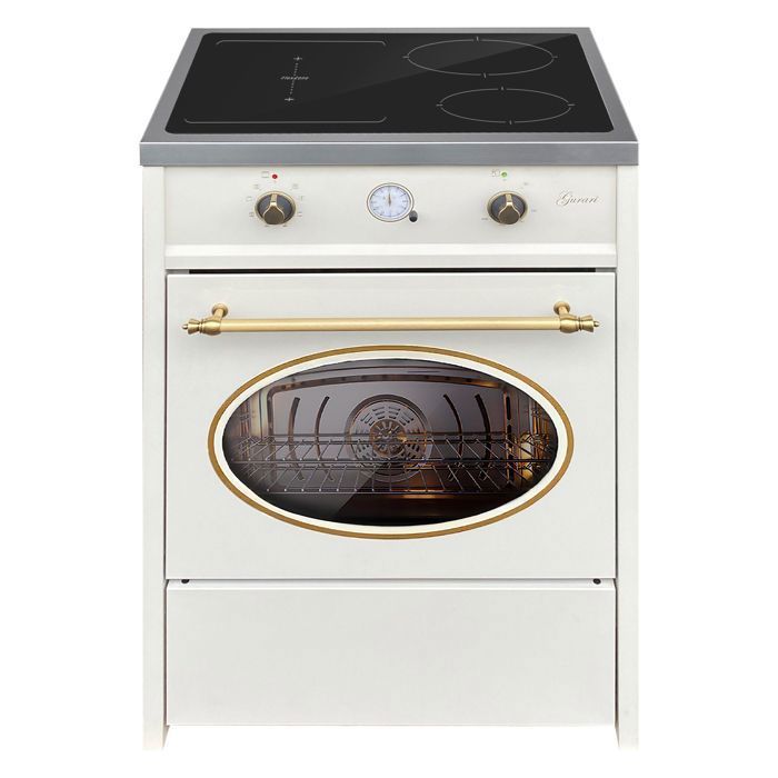 GURARI GCH E 612 Cr r Cuisinière à induction 60 cm, , Retro , Creme