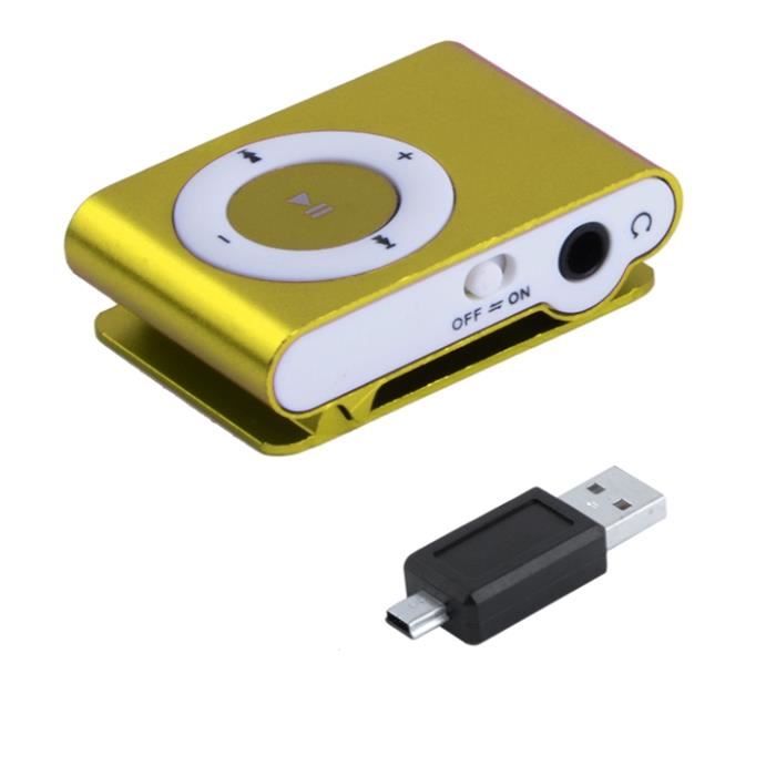 MP3 lecteur de musique Mini Clip Métal USB Avec Micro TF / SD Card Slot