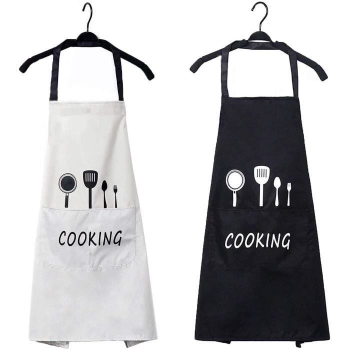 Lntyq Tabliers De Cuisine Imperméables, Tablier Réglable Avec