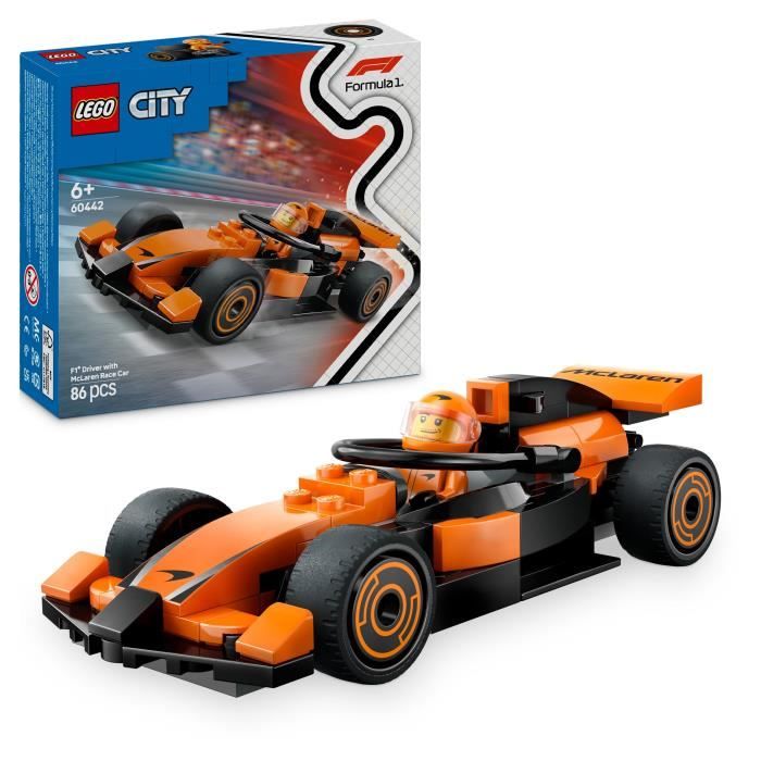 Lego City Voiture De Course Mclaren Avec Pilote F1 60442 Lego La Boite - vue 7