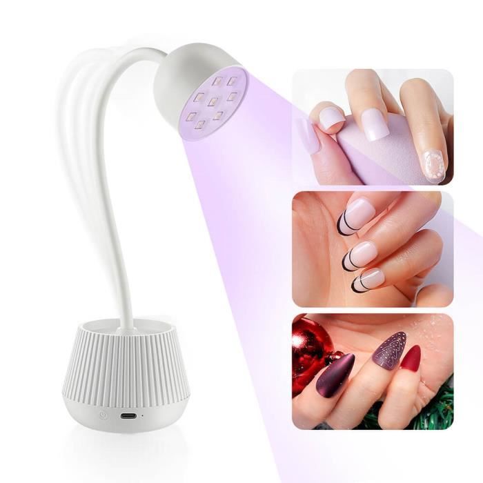 Lampe Uv Led Mini Lampe UV Sèche Ongles portable 360-degré pliable en forme lotus nail lampe