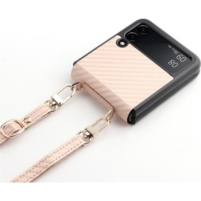 Coque Samsung Z Flip 3 En Cuir PU FONGWAN Avec Imprimé Mickey Anti Chute Gris