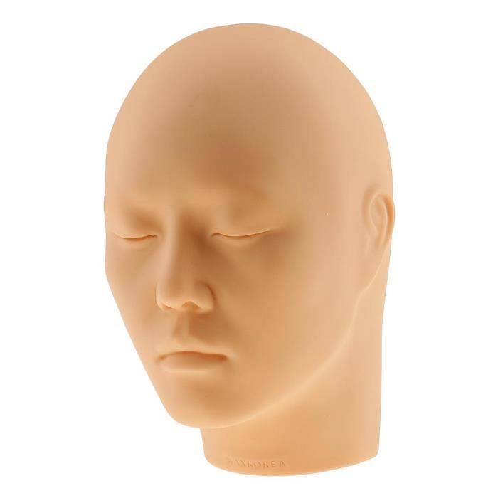 Tête De Mannequin En Peau Mate Pour Apprentissage Coiffure Et Maquillage - Entraînement Pratique
