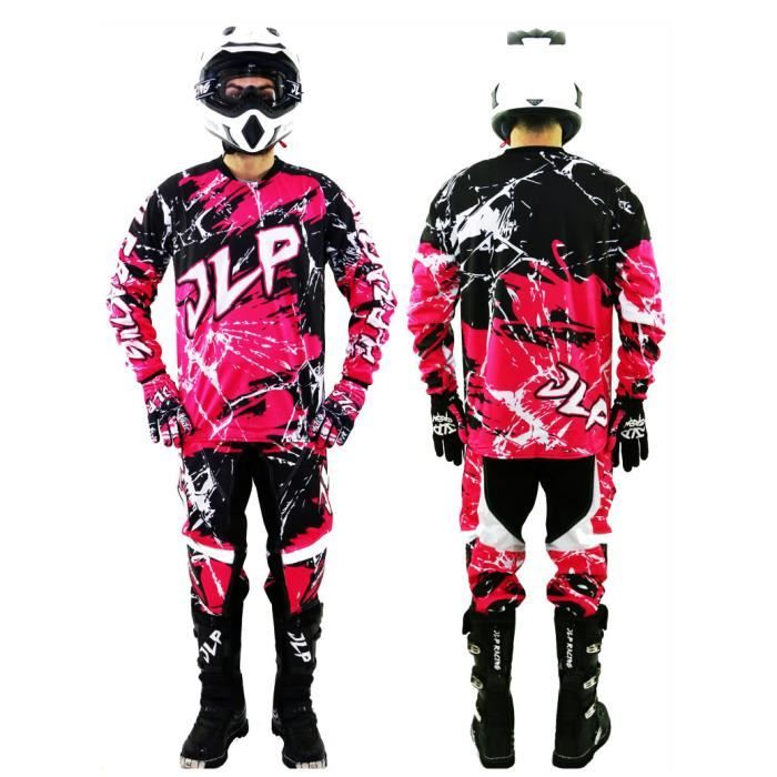 Tenue Enfant 7-8 Ans Moto Cross Quad VTT BMX MTB Pantalon Gants Maillot Rouge JLP Racing Taille 24US//L