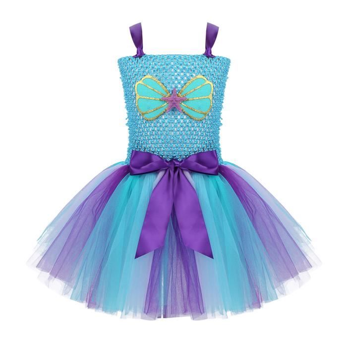 Enfant Fille Robe Sirene Tutu Ballet Robe Princesse Justaucorps Gymnastique Deguisement Mermaid Robe Soiree Robe Danse 2 12 Ans Prix Pas Cher Cdiscount
