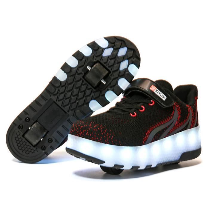 Baskets Enfants LED lumi res Chaussures Roulettes Gar ons Filles