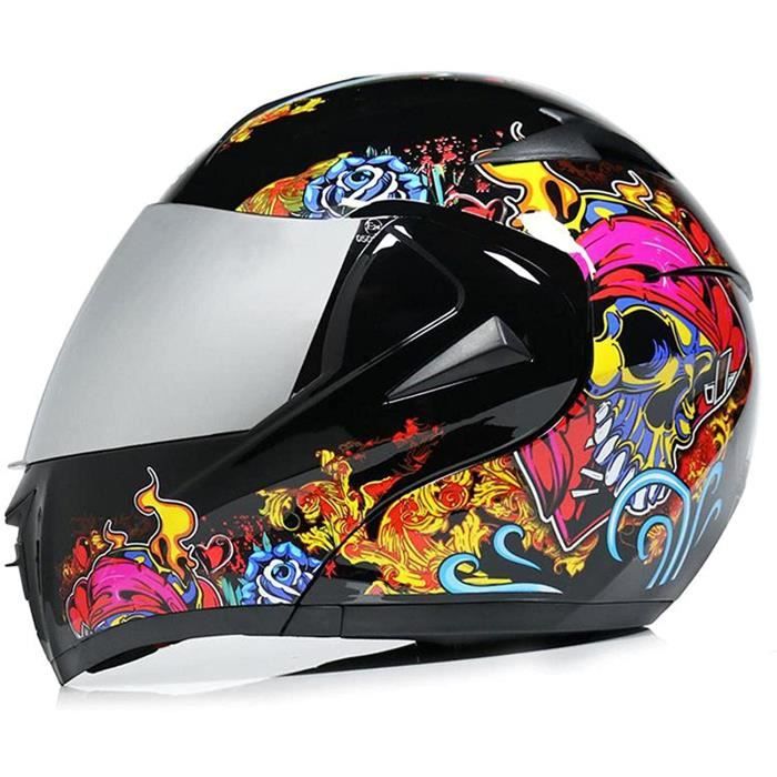 Casque Moto Intégral Casque De Moto Intégral Modulable À Double Visière Pour Hommes Et Casque Jetable Sport Road