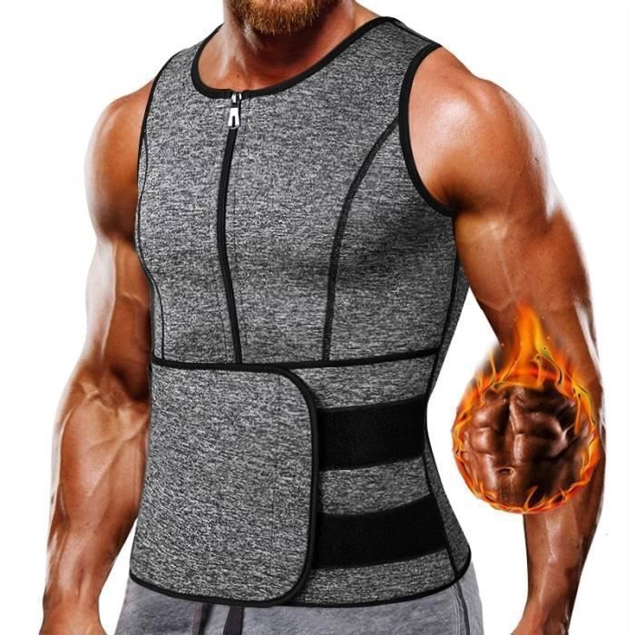 Gilet de Sudation Homme Sauna Néoprène Ceinture de Sudation Fitenes