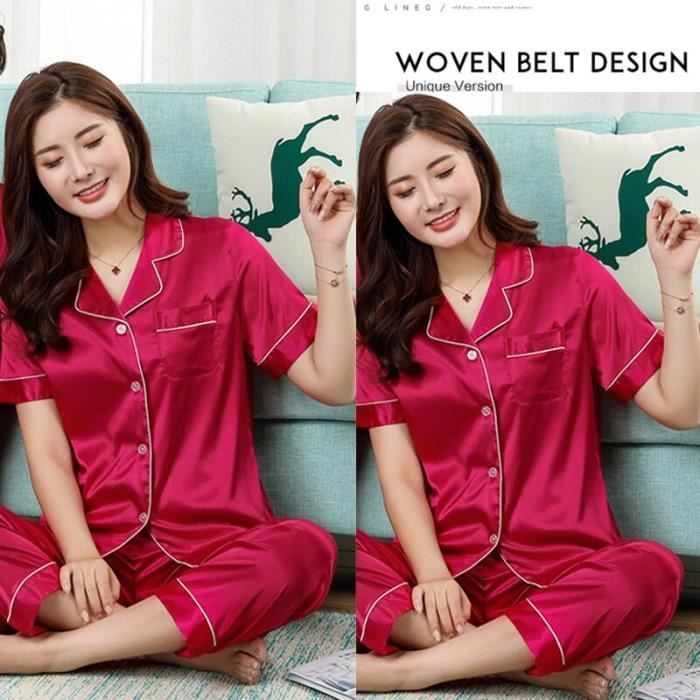 Pyjama Long Satin Barbie – Ensemble Haut Manches Longues + Pantalon Élastiqué Pour Fille Et Femme – Doux Et Soyeux, Idéal Cadeau Noël Anniversaire