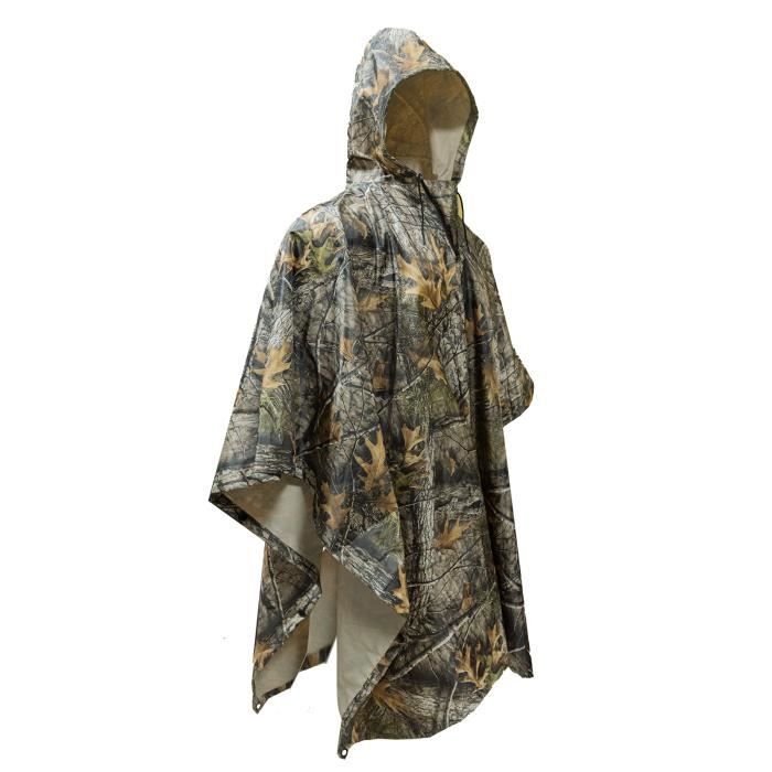 Poncho Pluie,Imperm?�ables en PVC pour homme, tenue Portable, Camouflage, arbre, for??t, arm?�e 