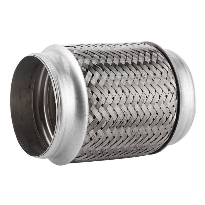 Flexible échappement Tresse Inox - Ø45/48/55mm - Longueur 400mm - Universel - Montage Facile