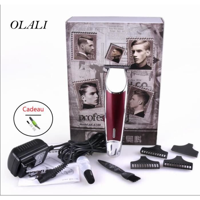 Livraison gratuite （Petit cadeau ）Professionnel Cheveux De Précision  Tondeuse Électrique Tondeuse 0mm De Coupe Rechargeable - Cdiscount  Electromenager