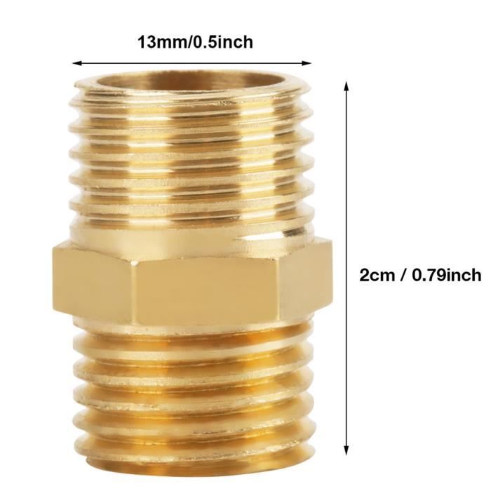 Mamelon De Tuyau Hexagonal 1/8 MNPT X 1,5 Pouce - Acier Inox 316, 10 000 Psi, Marque SSP