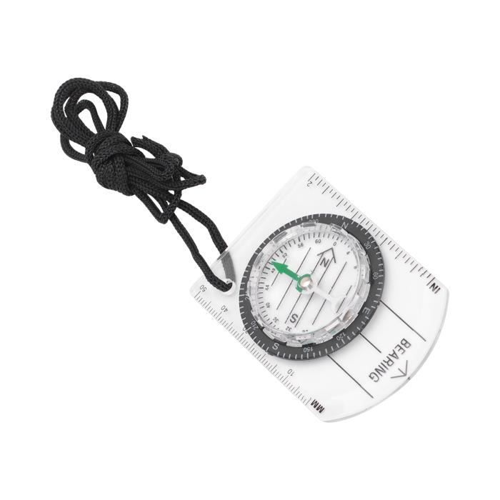 Boussole De Poche Acrylique Pour Pouce - Compacte, Avec Règle, Pour Randonnée, Orientation, Enfants Et Débutants