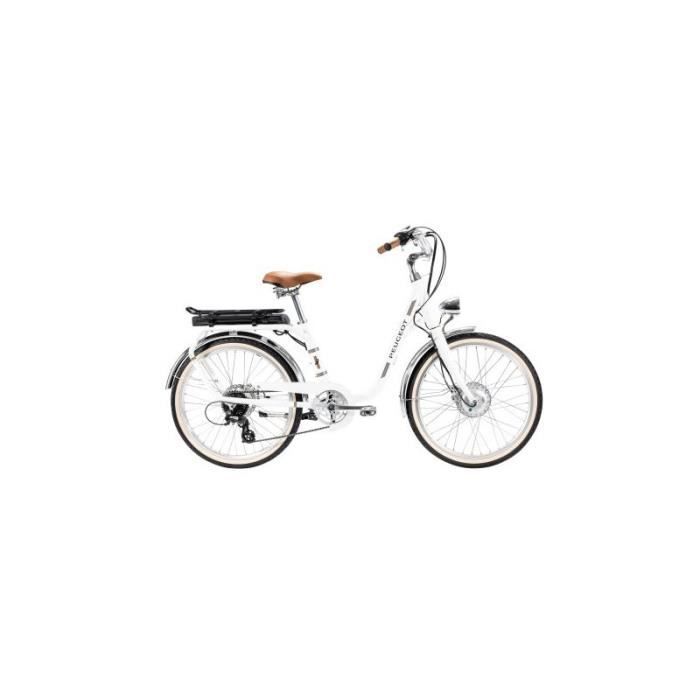 Velo assistance electrique Peugeot VAE City E Legend 24 pouces 36 V Blanc Cdiscount Sport