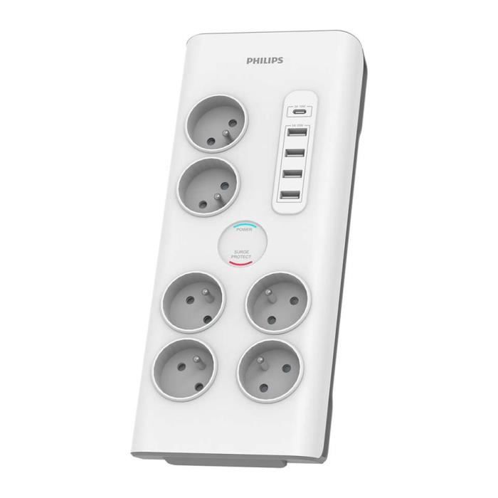 Philips Surge Protector 6 Sockets - vue 2