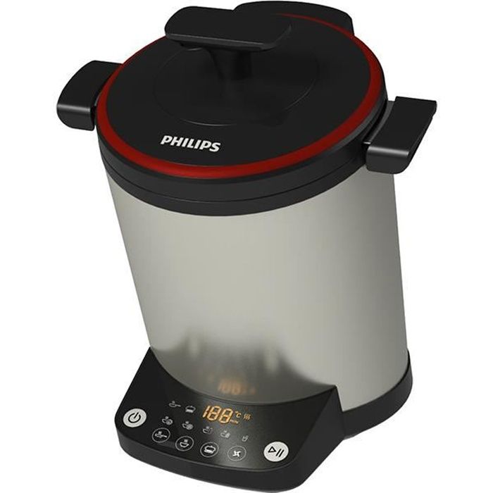 Multicuiseur-blender 2l 1000w - PHILIPS - Mixeur-cuiseur - Fonction maintien au chaud - 14 programmes - Gris