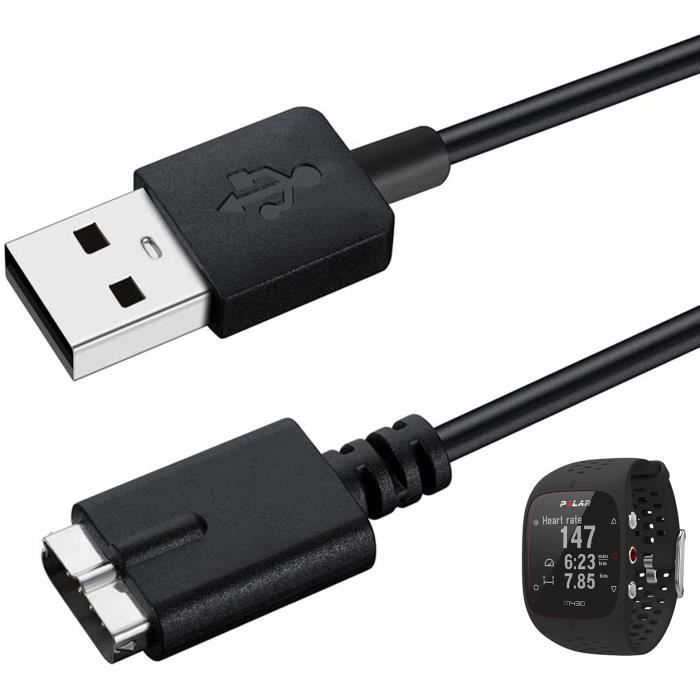 Chargeur Compatible avec Polar M430 - PHONILLICO - Cable USB Remplacement Adaptateur Charge