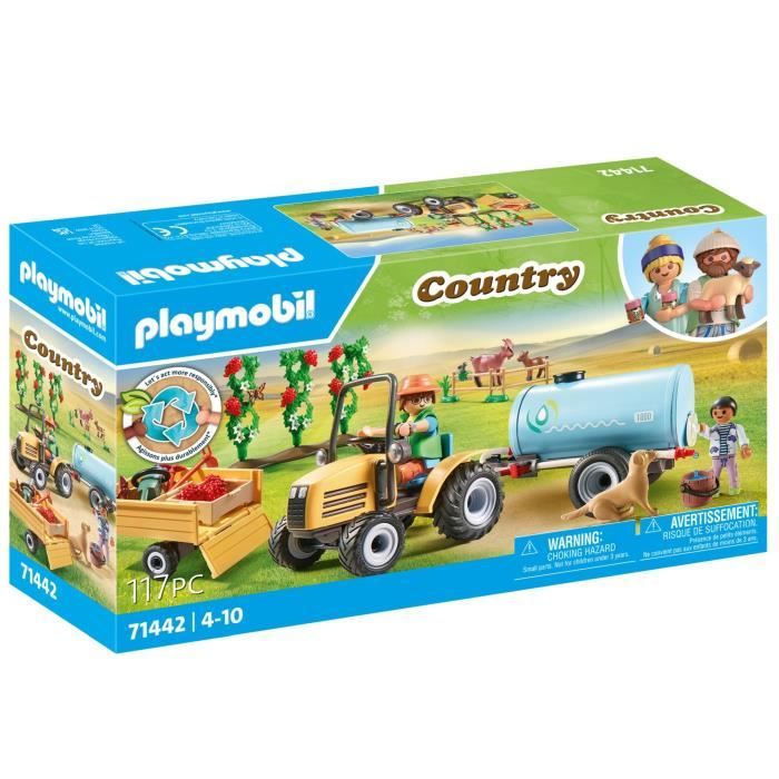 PLAYMOBIL 71442 Fermier avec tracteur et citerne - Country - Dès 4 ans