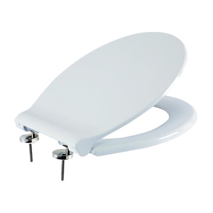Wenko 21903100 Samos Abattant avec Frein de Chute Thermodure Blanc Dimensions 47,5 x 6,0 x 40,0 cm