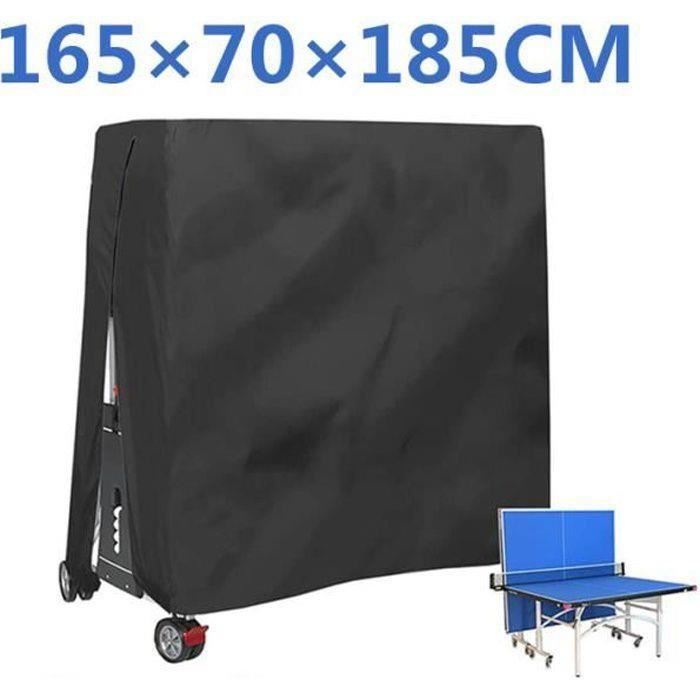 Housse de table de ping-pong imperméable et résistante à la poussière en tissu Oxford solide pour extérieur et intérieur (gris