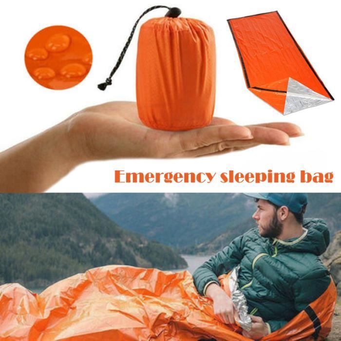 La vie Bivouac D'Urgence Sac De Couchage Thermique hameçons-uso Como Imperméable Bla