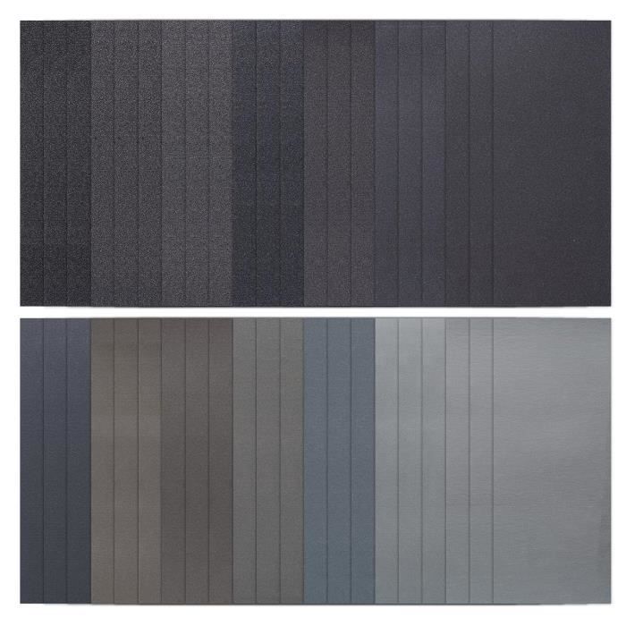 LOZTBUE Kit 15 Disques Abrasifs Triangulaires Velcro - Grains Fins 800/1500/3000 - 3-1/2 Pouces Pour Ponçage Et Polissage Précis