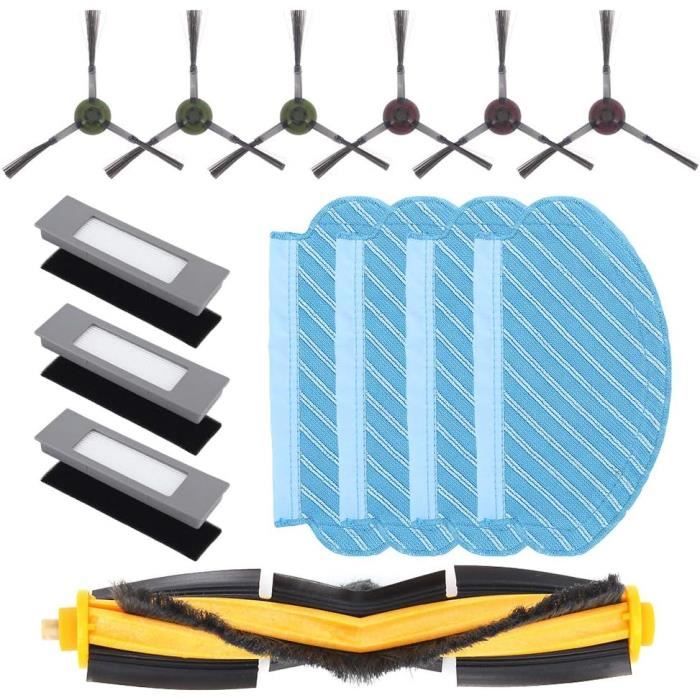 Kit Ricambi Per Robot Aspirapolvere Lefant M1 - 6 Spazzole Laterali + 6 Filtri HEPA + 6 Filtri Cotone - Foto 2