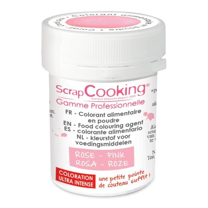 Colorant alimentaire (artificiel) Rose clair - Scrapcooking