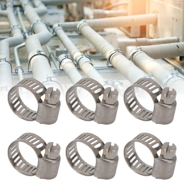25 Colliers De Serrage Acier Inoxydable 304 - Simple Oreille, Diamètres 5.8 à 23.5 Mm - Pour Tuyaux, Tubes, Raccords étanches