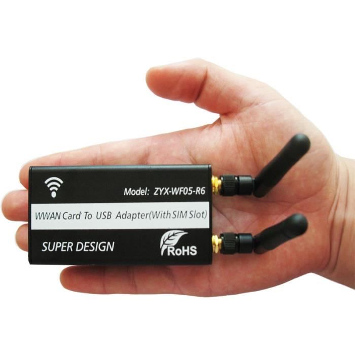Adaptateur M.2 Clé B Vers USB 3.0 Pour WWAN LTE – Support SIM 3G/4G/5G