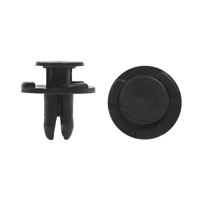 sourcingmap 5 Pcs 7mm Hole Black Push in Car Door Trim Fastener Plastic Rivets